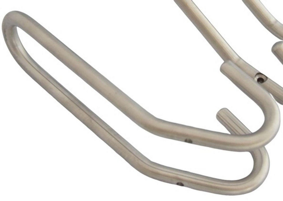 KLEIDERHAKEN Edelstahl massiv Garderobenhaken lang Doppelhaken Wandhaken stabil - Edelstahlfarben, Metall (5.4/19/19cm) - Livingpoint24