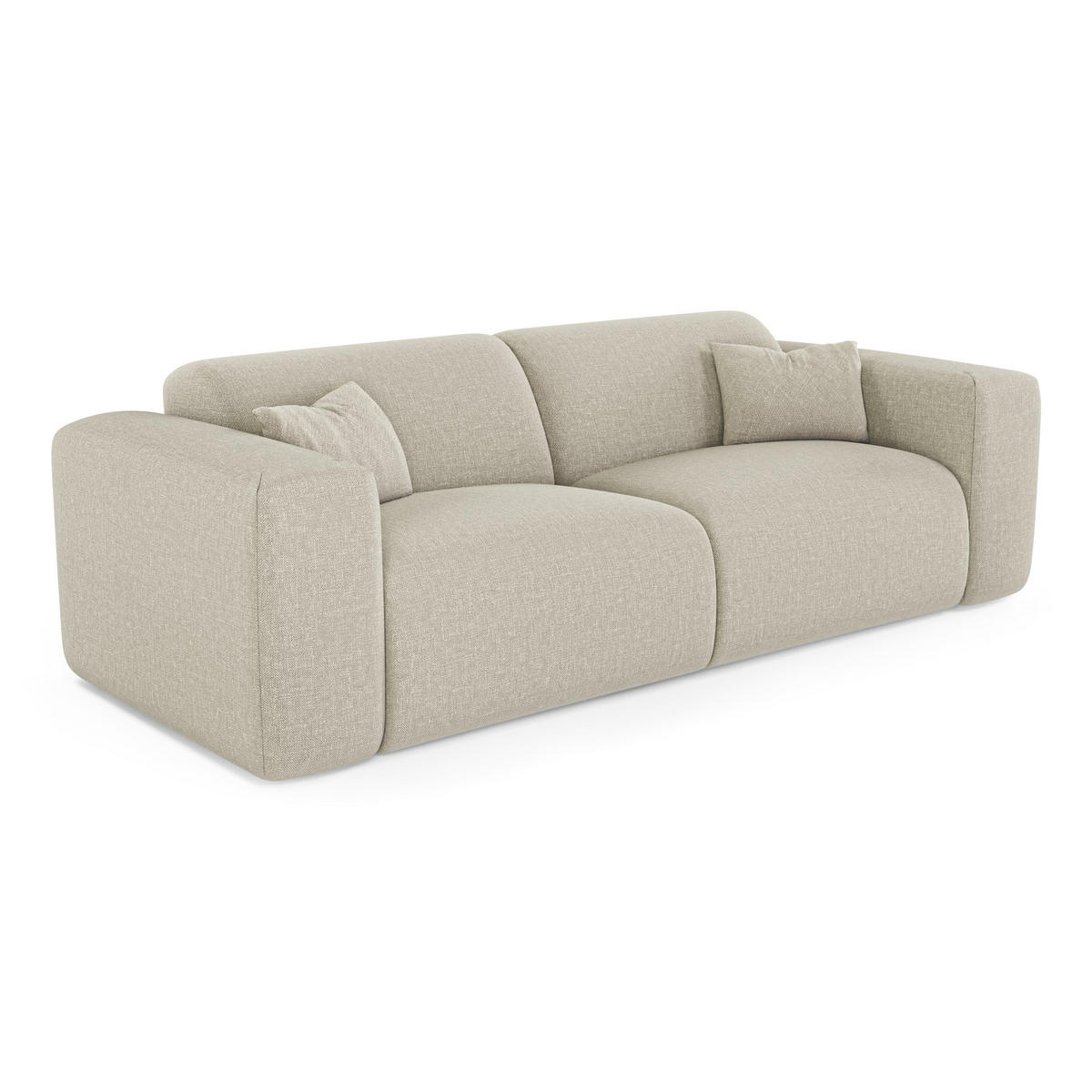 SCHLAFSOFA EXPRESS Dunlopillo Stoff beige 140 cm - Beige, Textil (214/73/95cm) - Sia Home