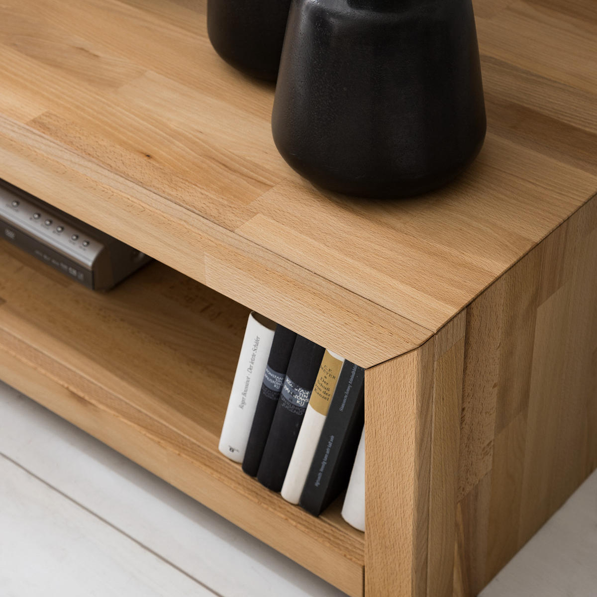 TV-LOWBOARD - Massivholz - Eichefarben, Holz (140/35/50cm) - home24