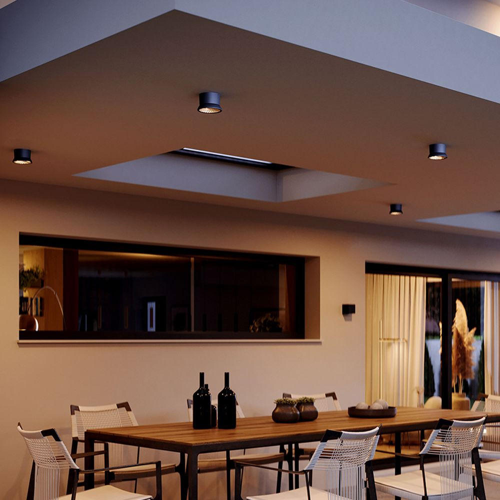 Thumbnail - s.luce Led-Aufbauleuchte, Weiß, Metall, Rund, 13x8.2x13 cm, Lampen & Leuchten, Außenbeleuchtung, Außendeckenleuchten