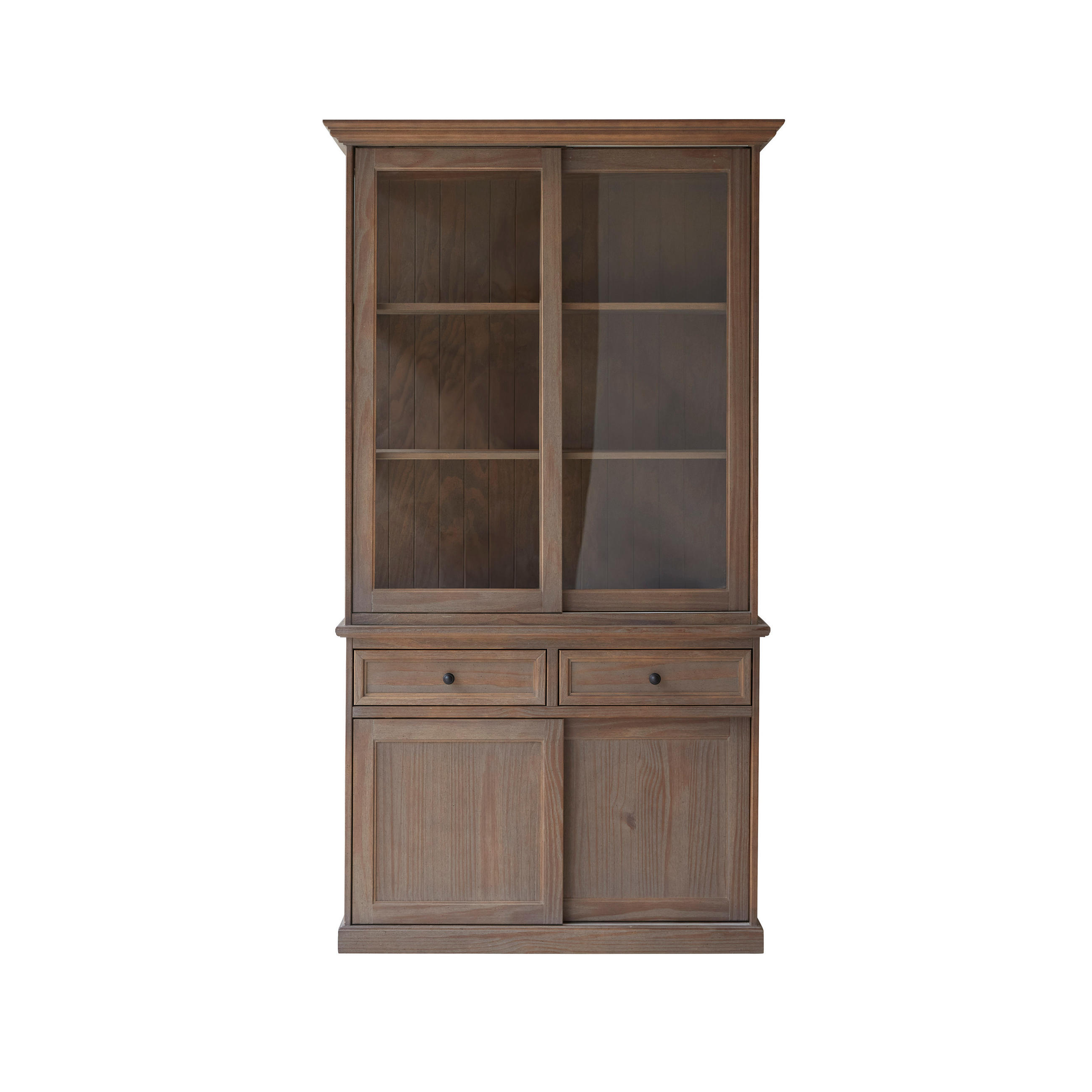 GESCHIRRSCHRANK Roma Natur aus Pinie - Naturfarben, Holz (119/217/48cm) - Tikamoon