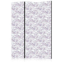 PARAVENT Beidseitig Bedruckter 3-tlg 135x172 cm Schwarm Violetter Fische - Lila, Holz/Textil (135/172/3cm) - Muralo