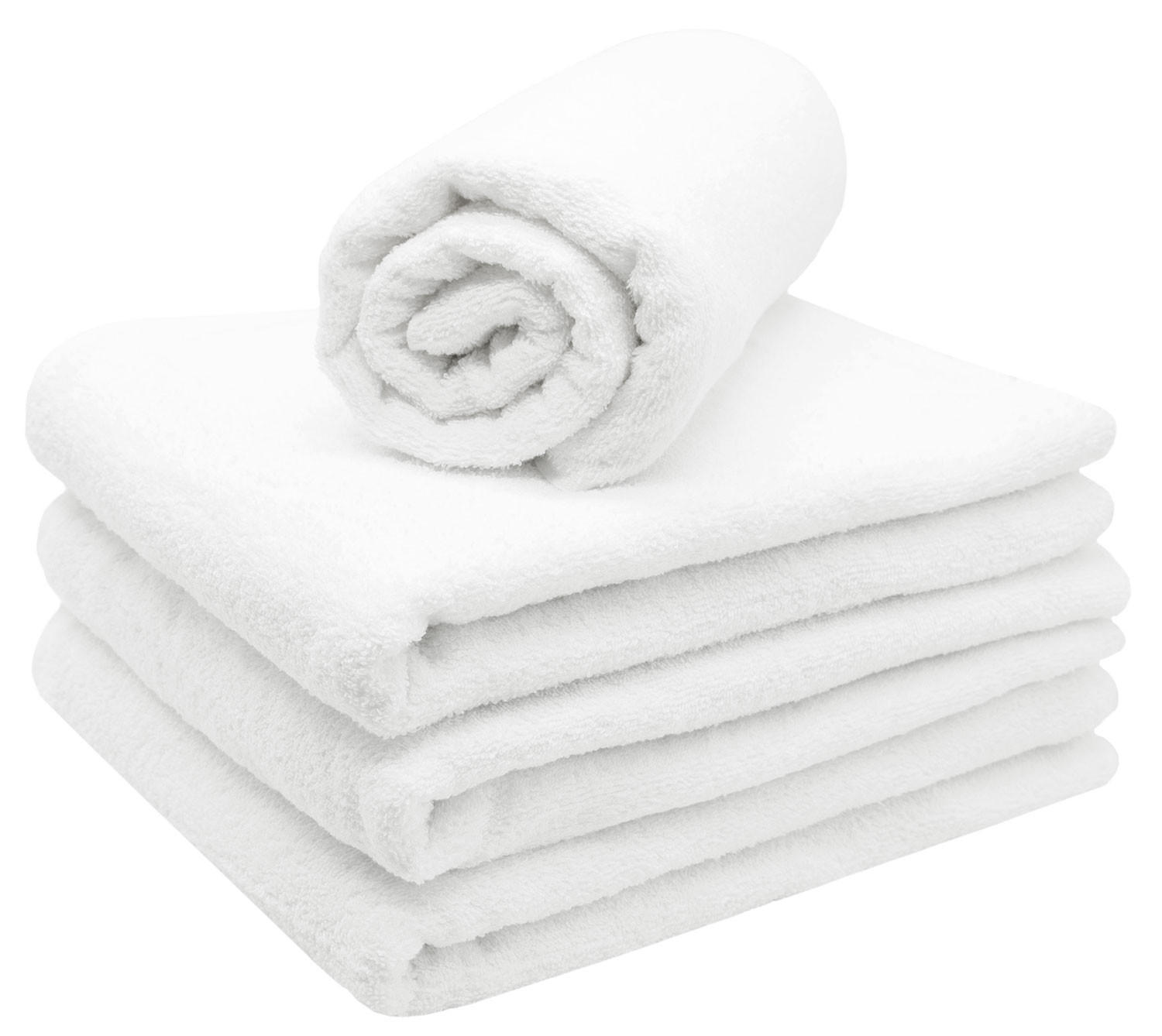 SAUNATUCH, 4er-Set, 70x180 cm, 80% Baumwolle, 20% Polyester, Weiß - Weiß, Naturmaterialien (70/180cm) - Zollner