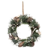 WEIHNACHTSKRANZ aus Naturmaterialien 32/9,5/32 cm - Multicolor, Holz (9.5/32/32cm) - Atmosphera Createur d´interieur