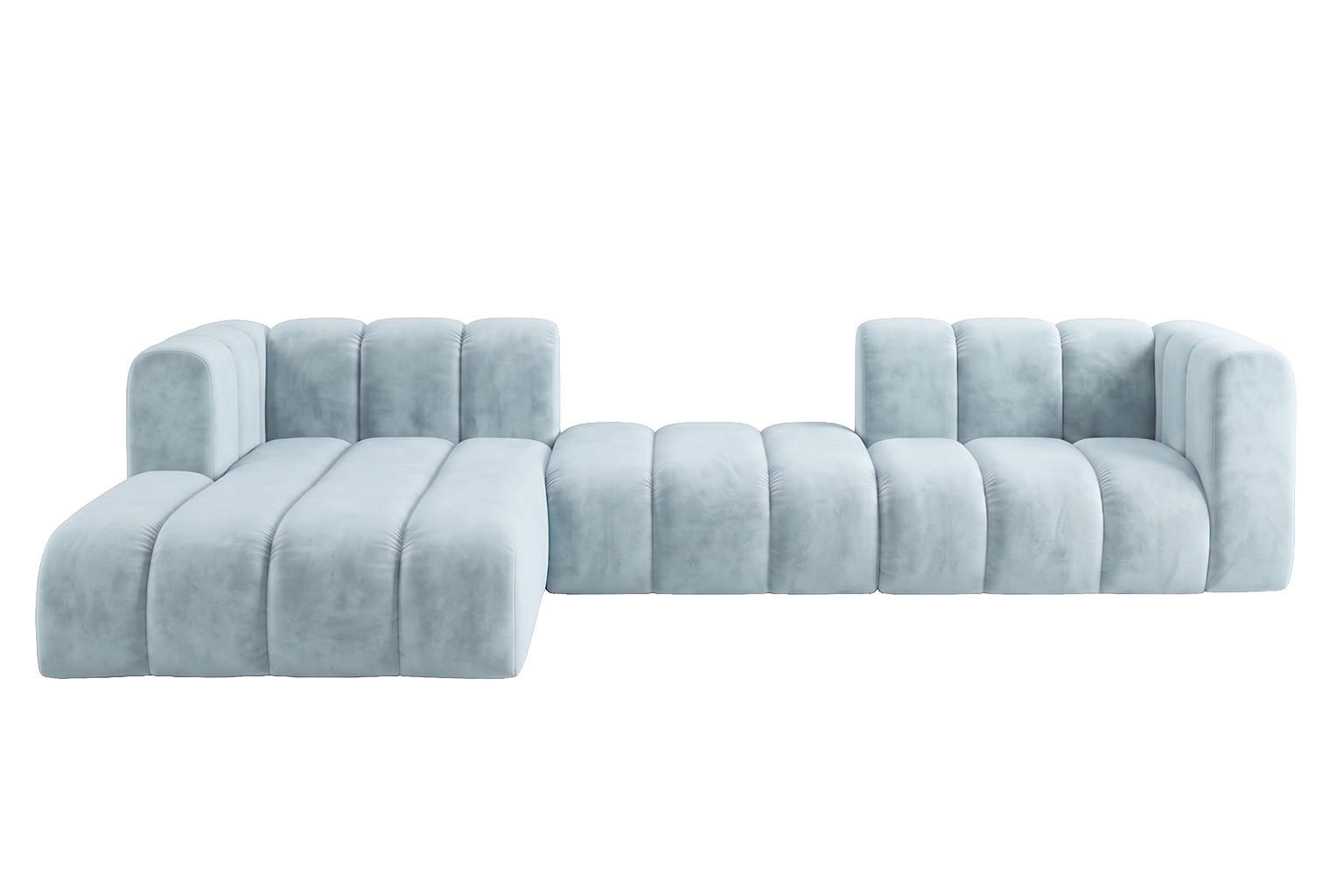 Kaiser Möbel Ecksofa Hellblau 319x175 cm