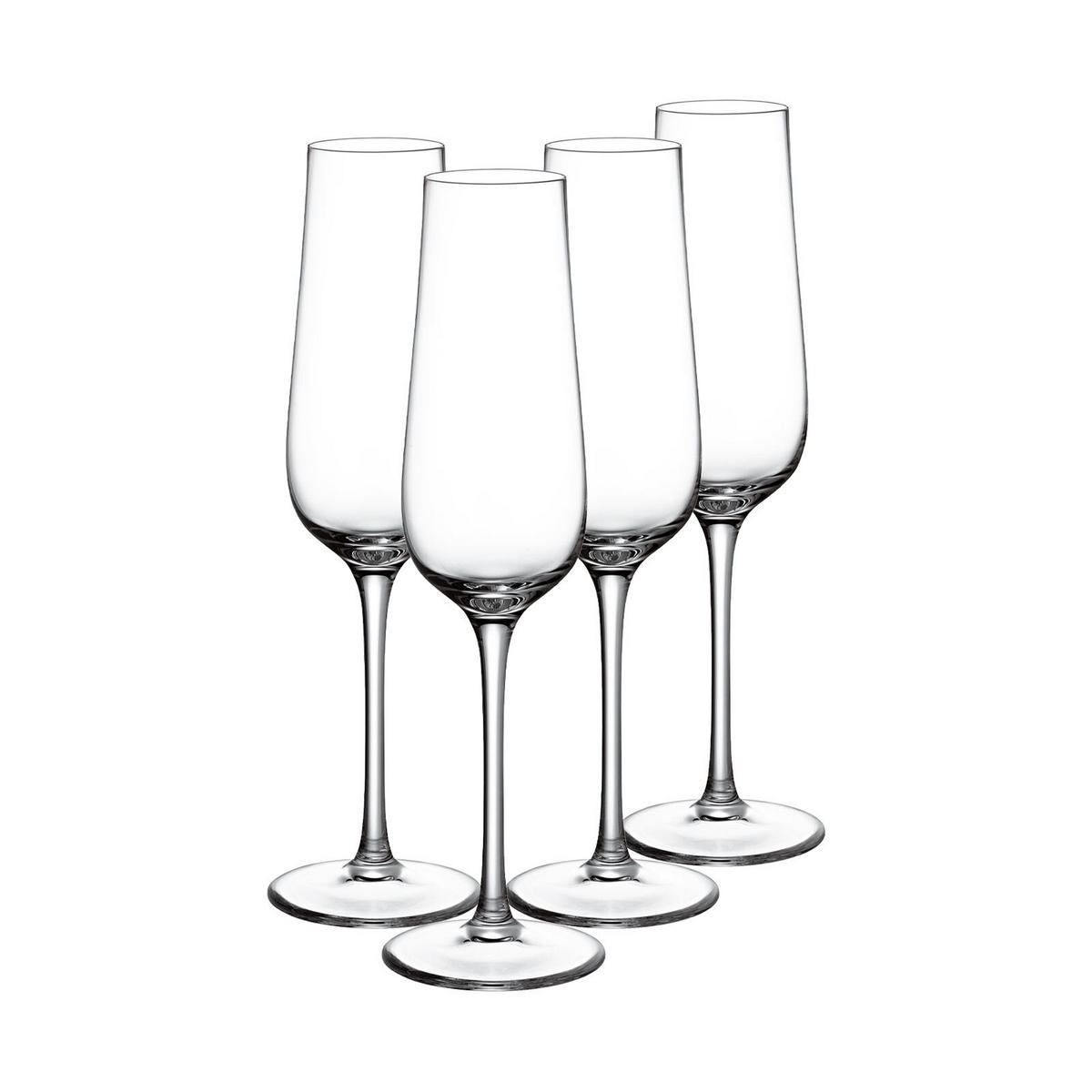 CHAMPAGNERGLÄSER Purismo Specials transparent 120 ml 4er Set - Transparent, Glas (0.12L) - Villeroy & Boch
