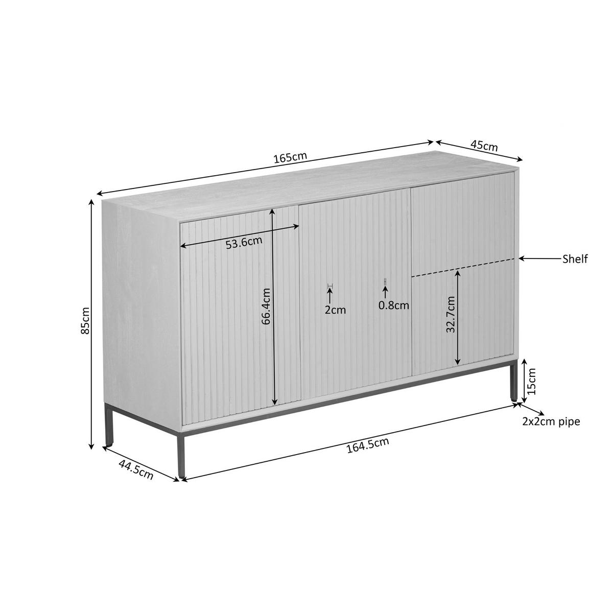 SIDEBOARD Madison Braun 45/165/85 cm - Braun, Holz (165/85/45cm) - Starfurn