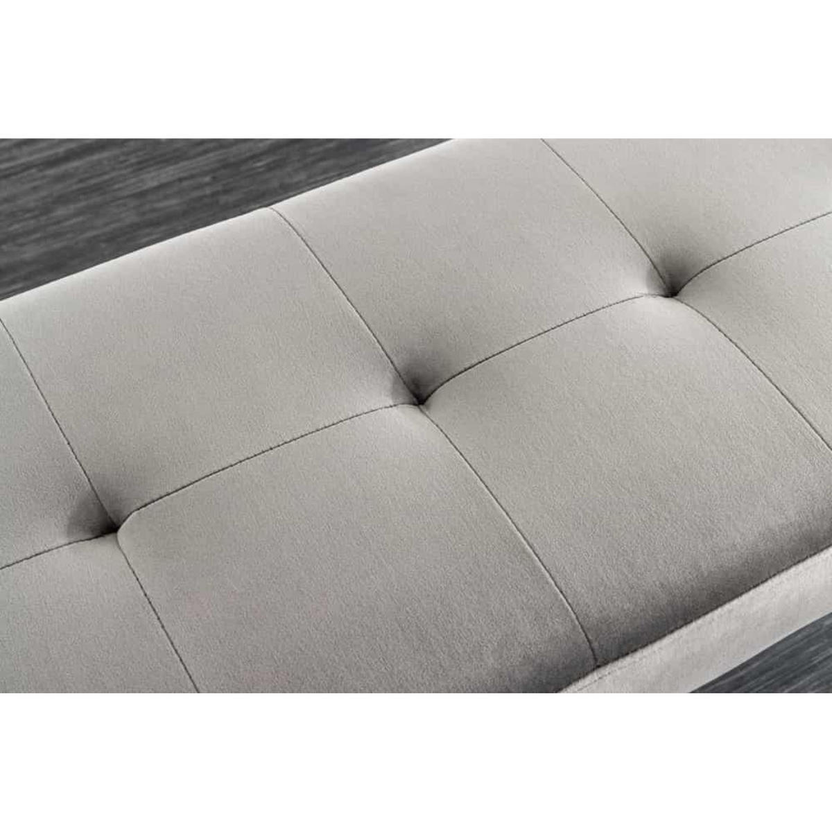 SITZBANK BOUTIQUE Samt Dunkelgrau, Schwarz 100 cm - Dunkelgrau, Textil (100/45/35cm) - riess-ambiente