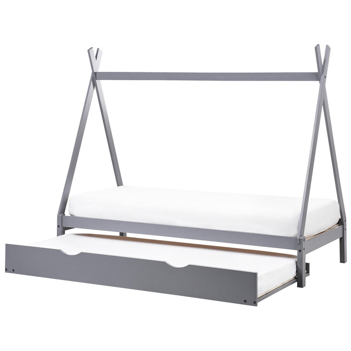 KINDERBETT 90x200 cm Grau Talmontiers - Grau, Holz (90/200cm) - Beliani