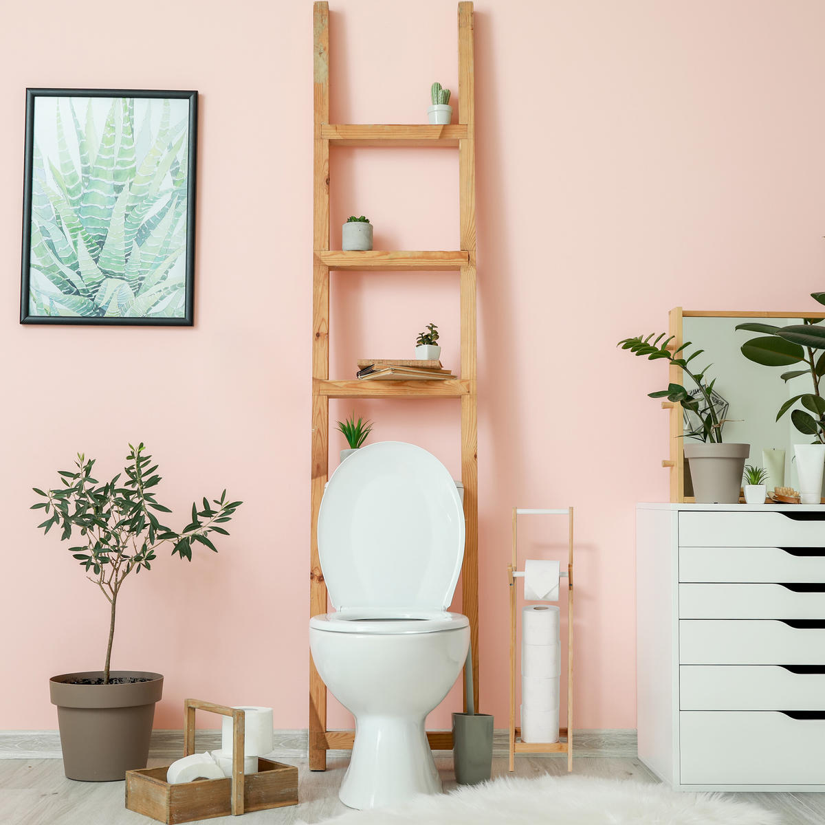 TOILETTENPAPIERHALTER - Hellbraun, Holz/Holzwerkstoff (17.5/72/24cm) - Relaxdays