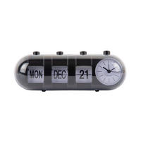 WECKER Retro Tube Calendar Flip 26/9/9.3 cm - Schwarz, Kunststoff (9/9.3/26cm) - Karlsson