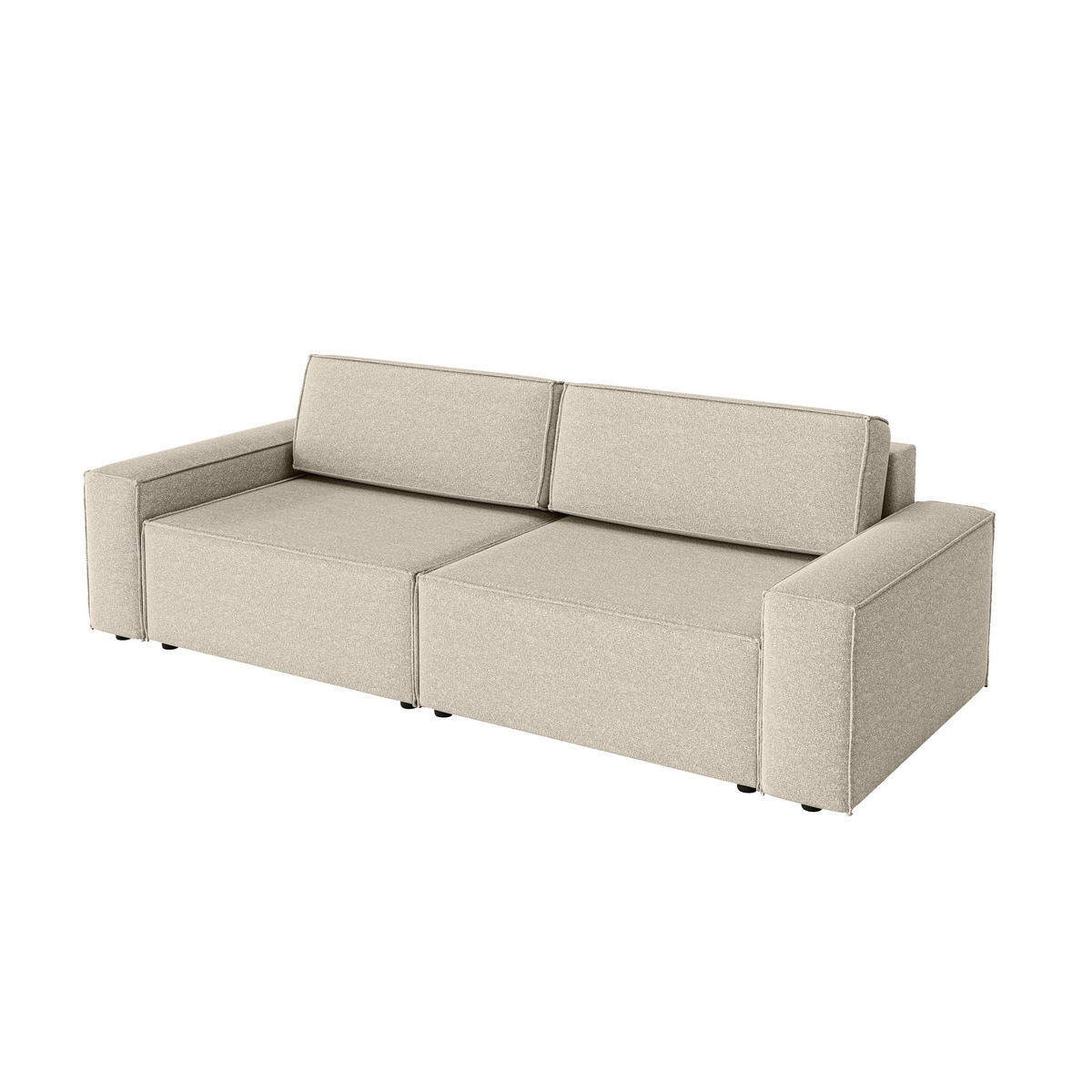 SOFA Lummo Mi mit Schlaffunktion, Beige - Beige, Textil (246/70/185cm) - Fedve