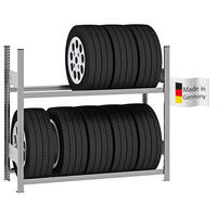 REIFENREGAL TIRE PRO 115x130x43cm - Silberfarben, Metall (130/115/43cm) - PROREGAL