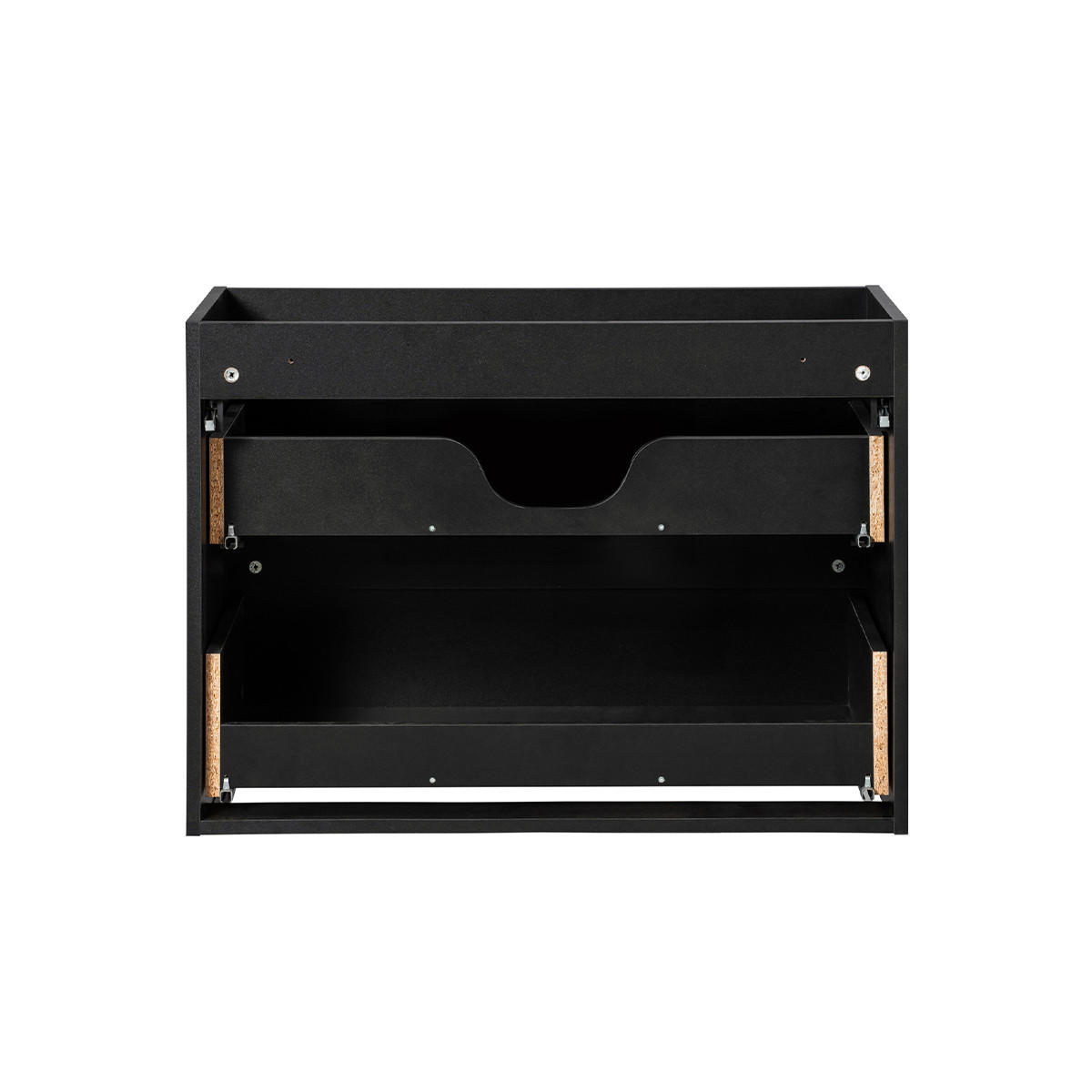 WASCHTISCHUNTERSCHRANK Riva Schwarz und Holz - Schwarz, Holzwerkstoff (40/59/100.4cm) - Petits-meubles