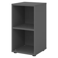 REGAL - 2 Ordnerhöhen 40/40/74,8 cm in Graphitfarben - Graphitfarben, Holzwerkstoff (40/74.8/40cm) - bümö