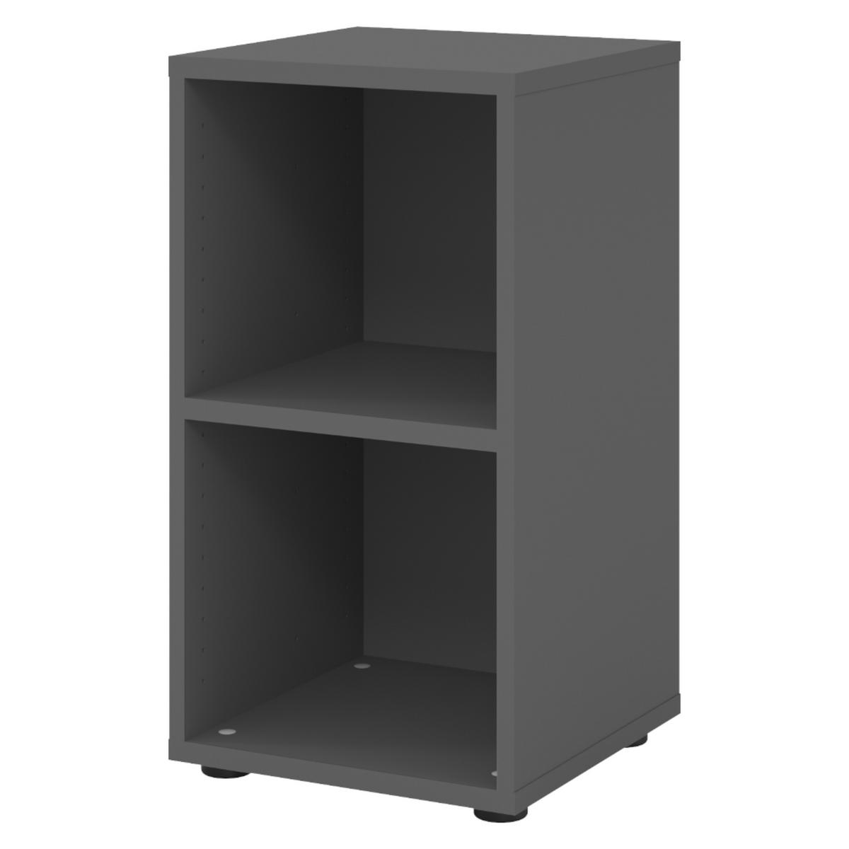 REGAL - 2 Ordnerhöhen 40/40/74,8 cm in Graphitfarben - Graphitfarben, Holzwerkstoff (40/74.8/40cm) - bümö