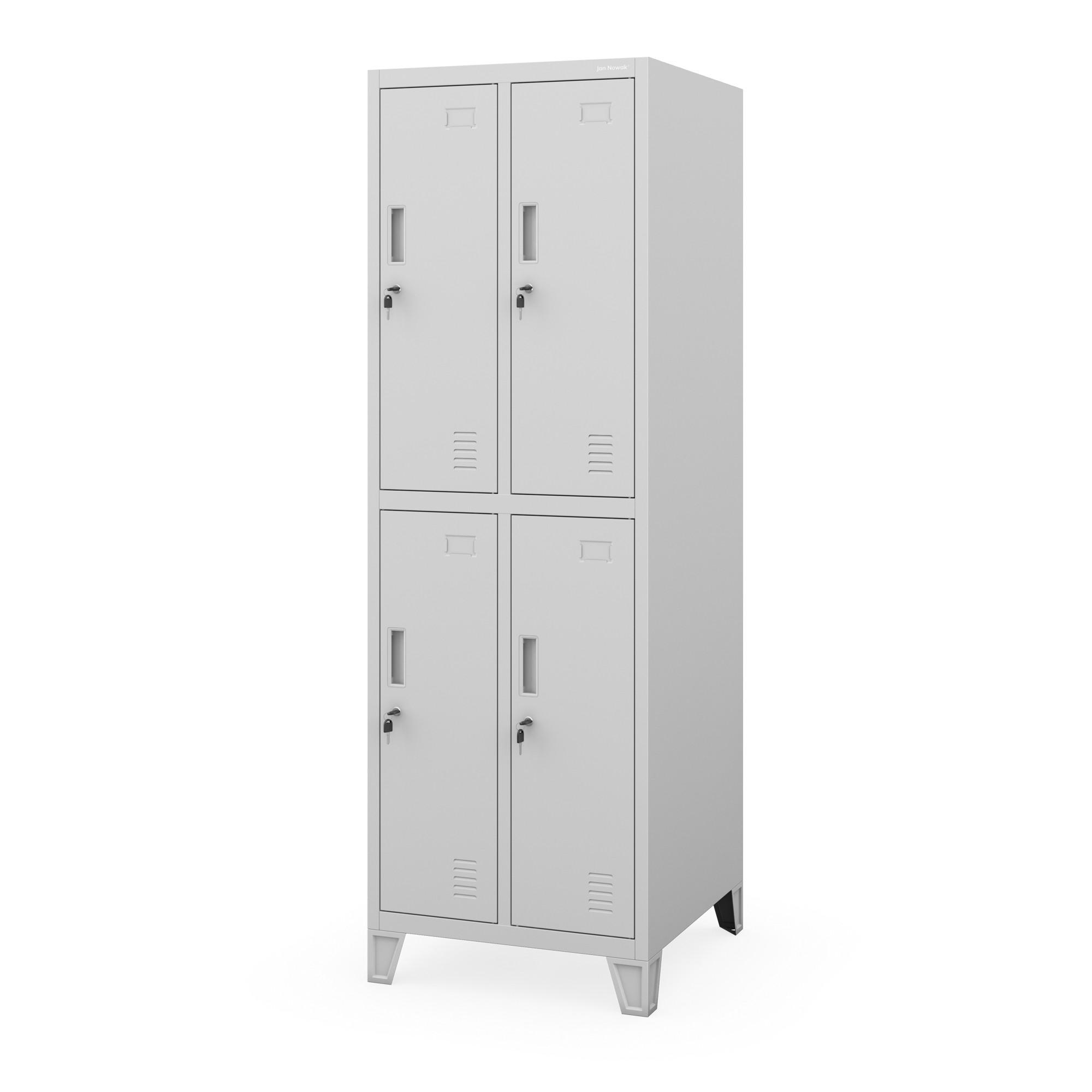 Jan Nowak Mitarbeiter-Kleiderschrank Grau 56x172x60 cm