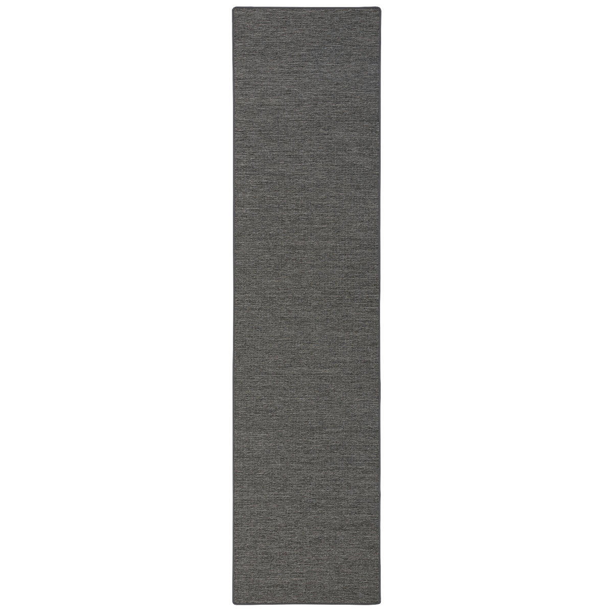 SISAL-OPTIK DESIGNER TEPPICH LÄUFER PURE MELIERT - Anthrazit, Textil (80/240cm) - Snapstyle