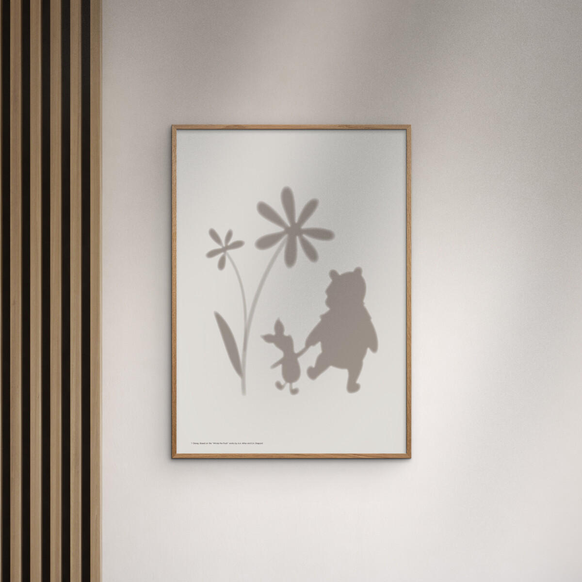 POSTER Disney's Winnie the Pooh & Piglet Flower Silhouettes - Beige, Papier (30/40/0.1cm) - Poster&Frame