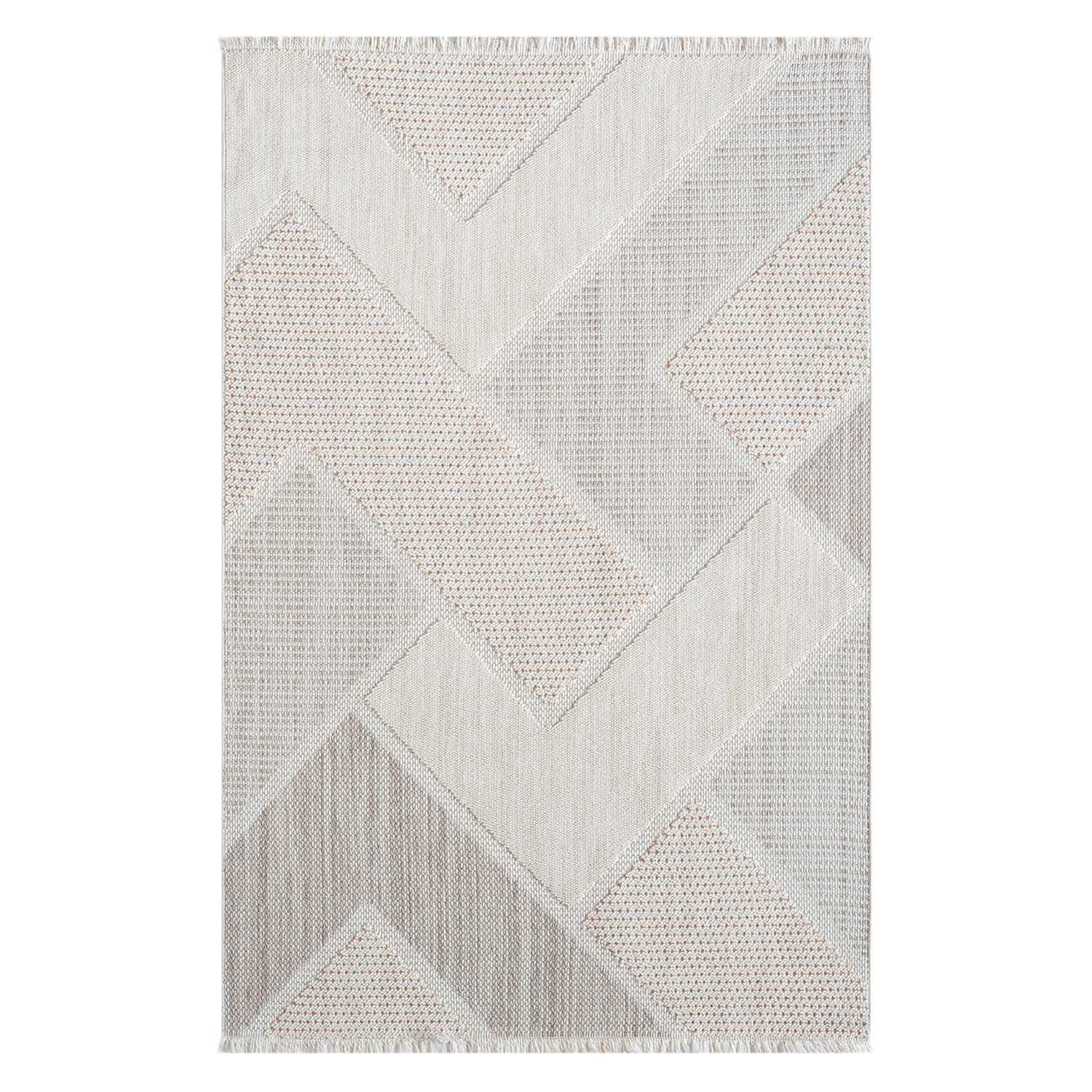 KURZFLOR-TEPPICH Lindo 8877 Terra 140x200 cm - Creme, Textil (140/200cm) - carpet city