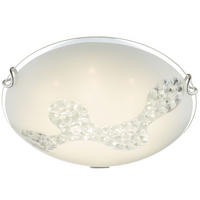 LED DECKENLEUCHTE DERK Weiß Glas satiniert - Weiß, Glas (25/25/9.5cm) - Globo Lighting