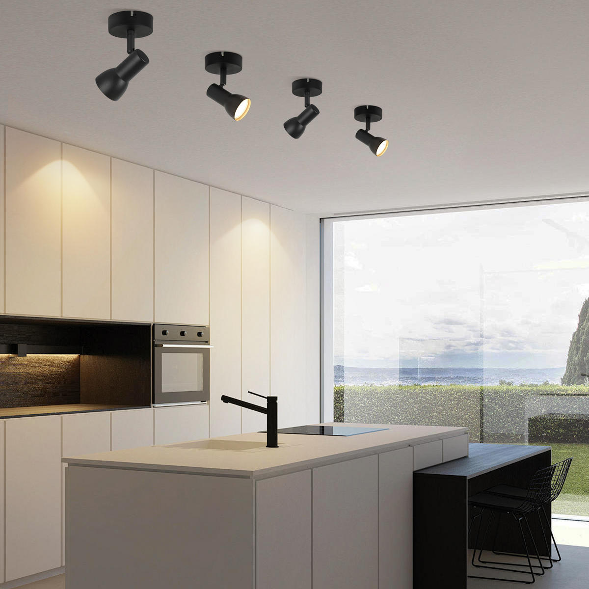 STRAHLER Gryvixa 1 Flammig 8/9/13.5 cm - Schwarz, Metall (13.5/8/9cm) - ZMH