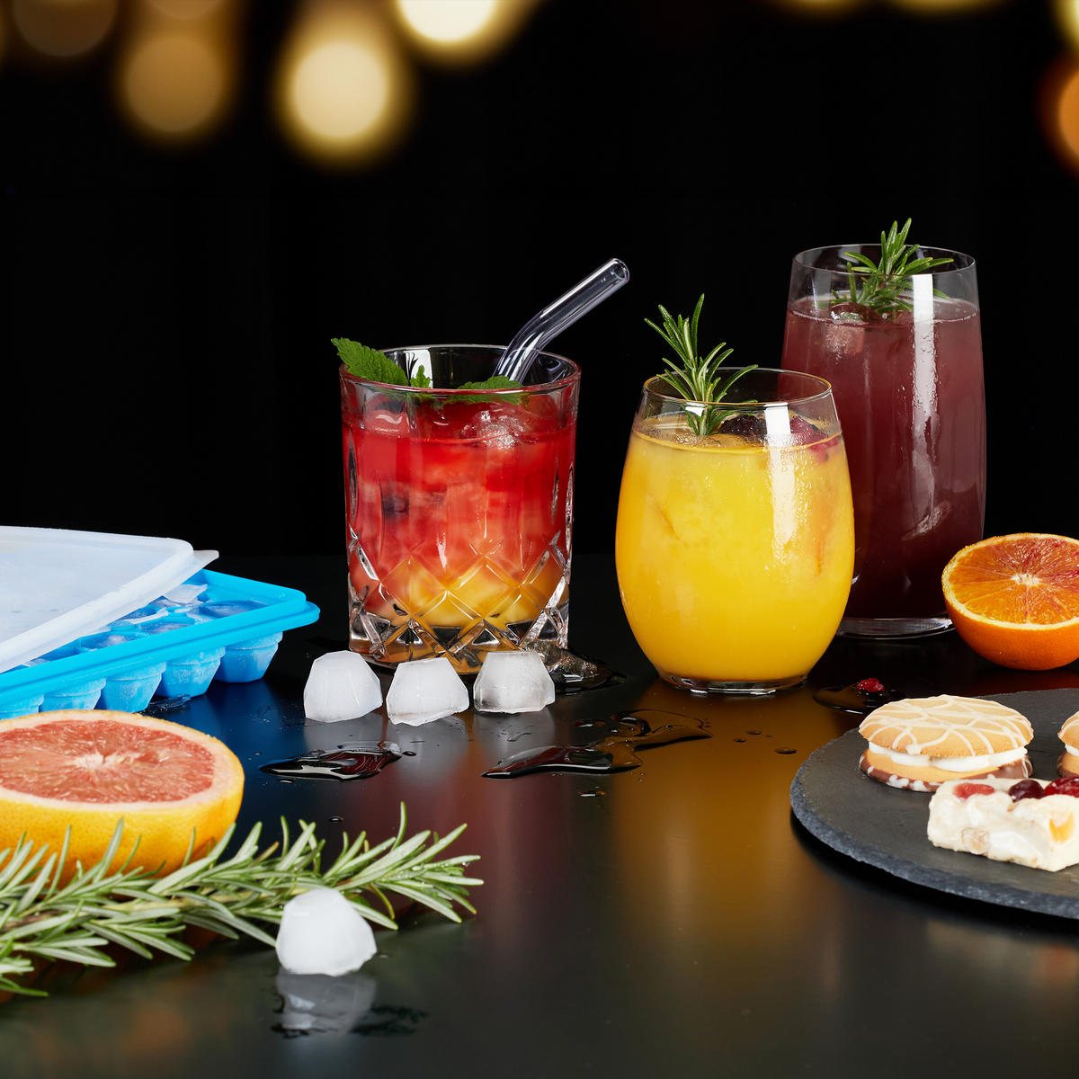 3xEISWÜRFELFORM - Blau, Kunststoff (20.5/3/12.5cm) - Relaxdays