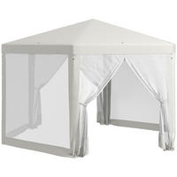 GARTENPAVILLON Polyester Metall Crème - Creme, Kunststoff/Metall (341.2/250/394cm) - Outsunny