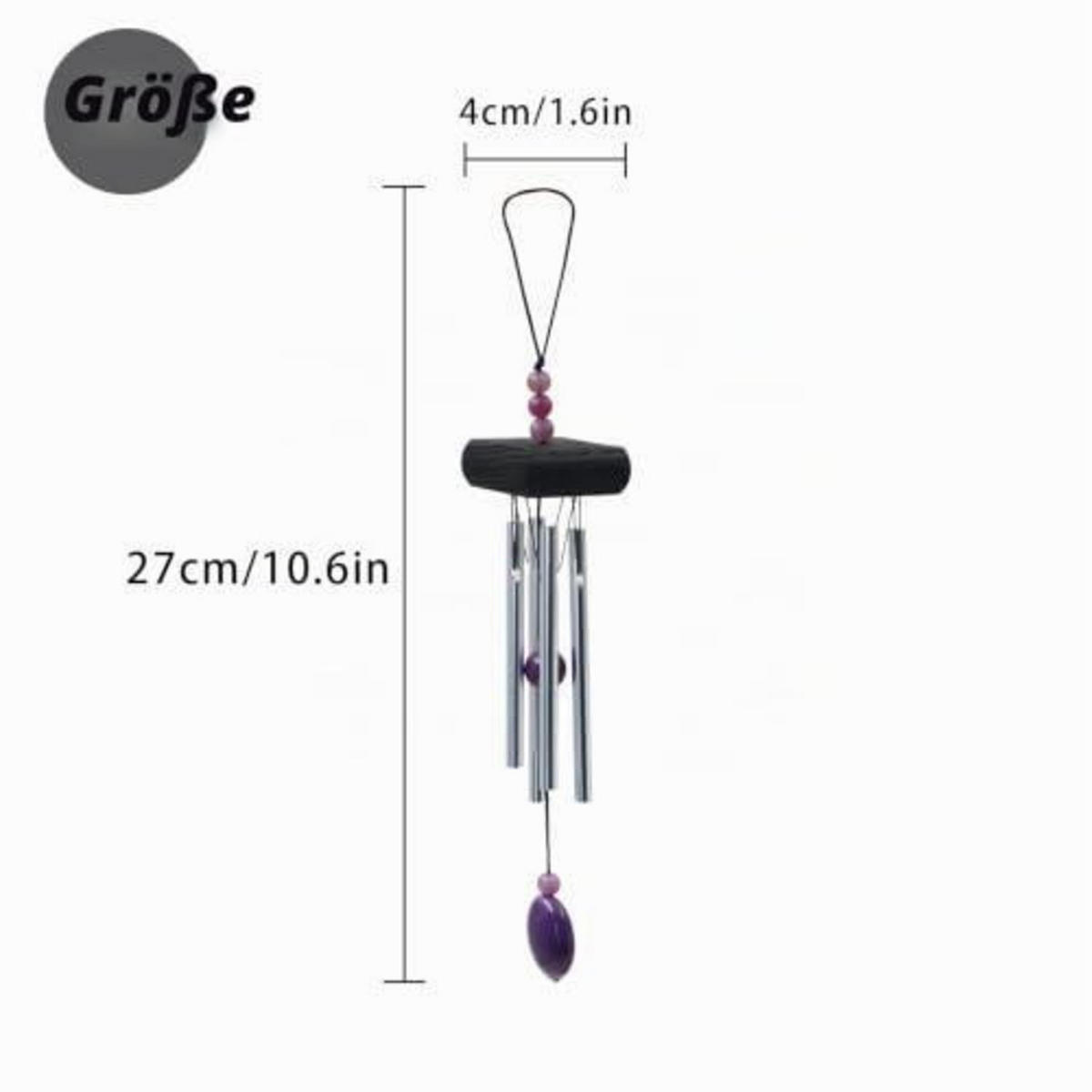 WINDSPIEL Aluminium Schwarz 27 cm - Multicolor, Metall (27/4/4cm)