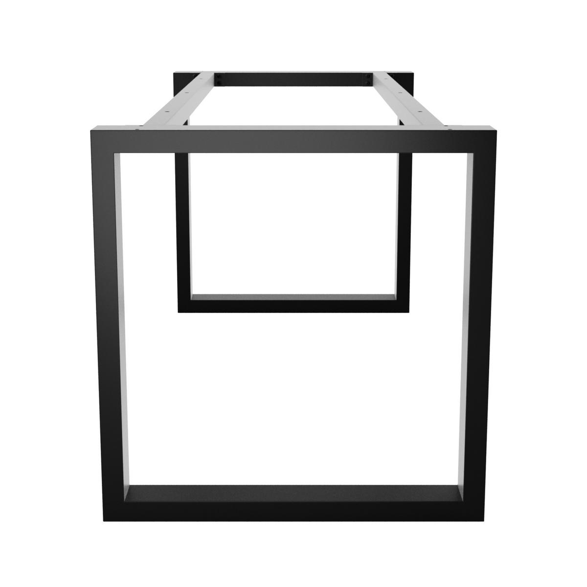 TISCHBEINE Eta Metall Schwarz 140/70/72 cm - Schwarz, Metall (70/72/140cm) - Metalo Pro