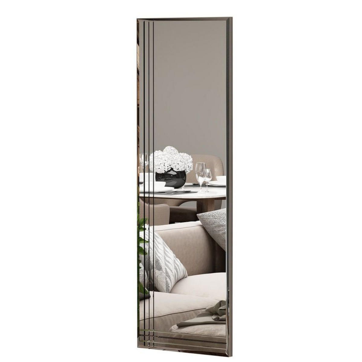 WANDSPIEGEL 120x40cm Transprent glänzender Rahmen - Transparent, Glas (120/40/2cm) - Ibonto