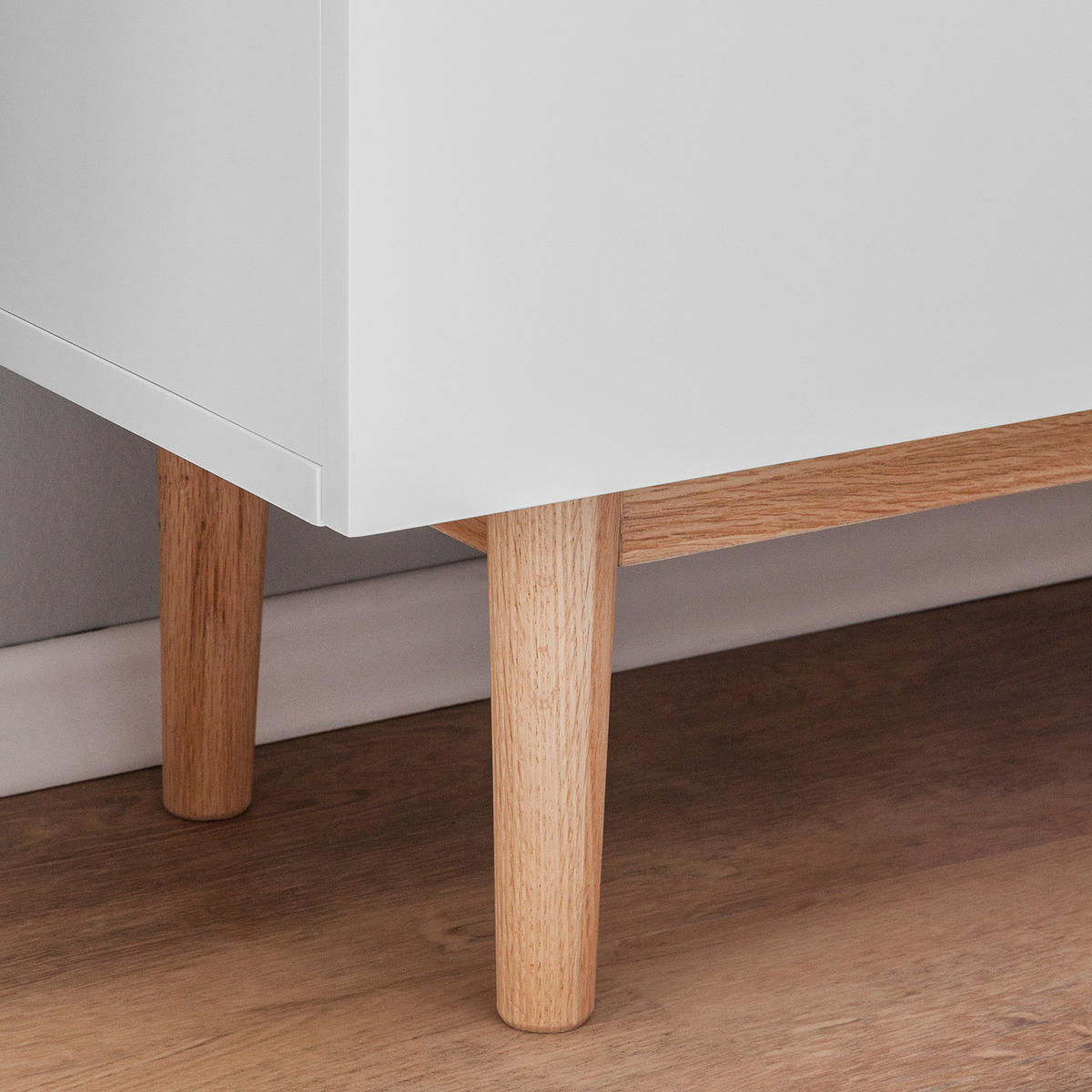 SCHUHKOMMODE mit 1 Schublade - Eichefarben/Weiß, Holzwerkstoff (76/103/37cm) - home24