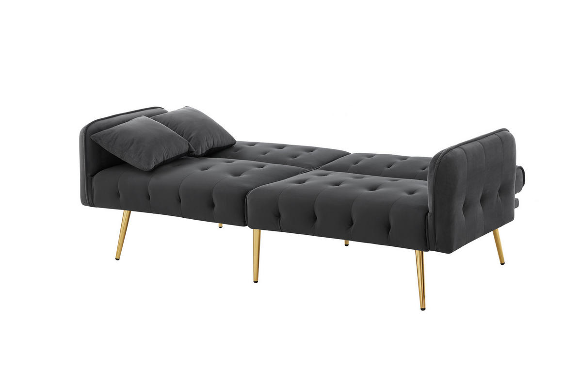 SOFABETT 178/82/70 cm Antikgrau - Grau, Textil (82/70/178cm)