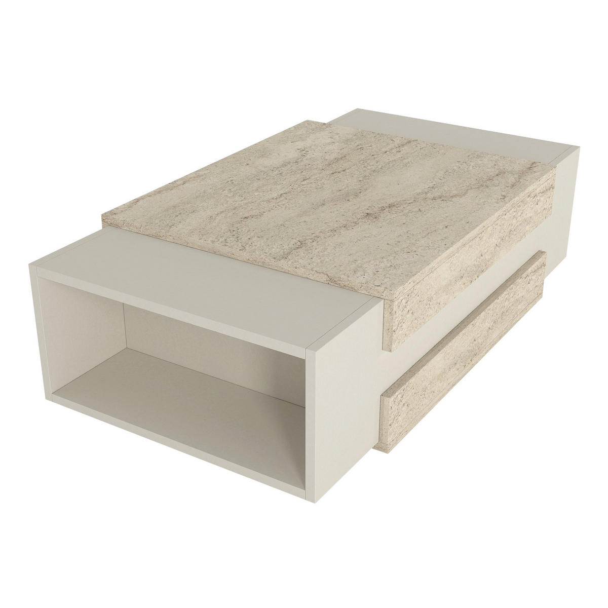 COUCHTISCH Nora Beige Granit Optik - Beige, Holzwerkstoff (31/110/57cm) - moebel17