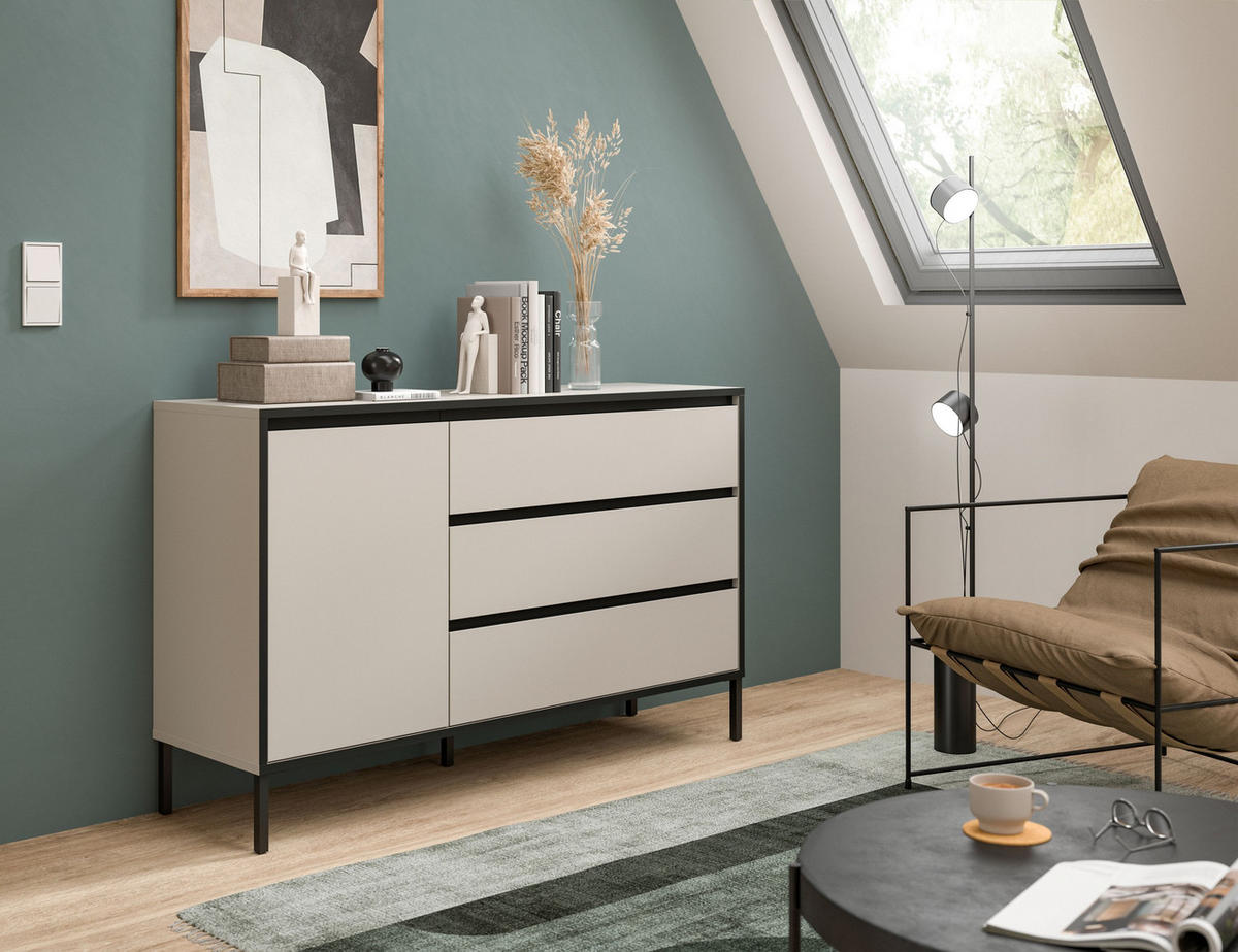 SIDEBOARD TRON (B/H/T: ca. 136/83/38 cm) in Kaschmir/Kaschmir - Sandfarben, Holzwerkstoff (136/83/38cm)