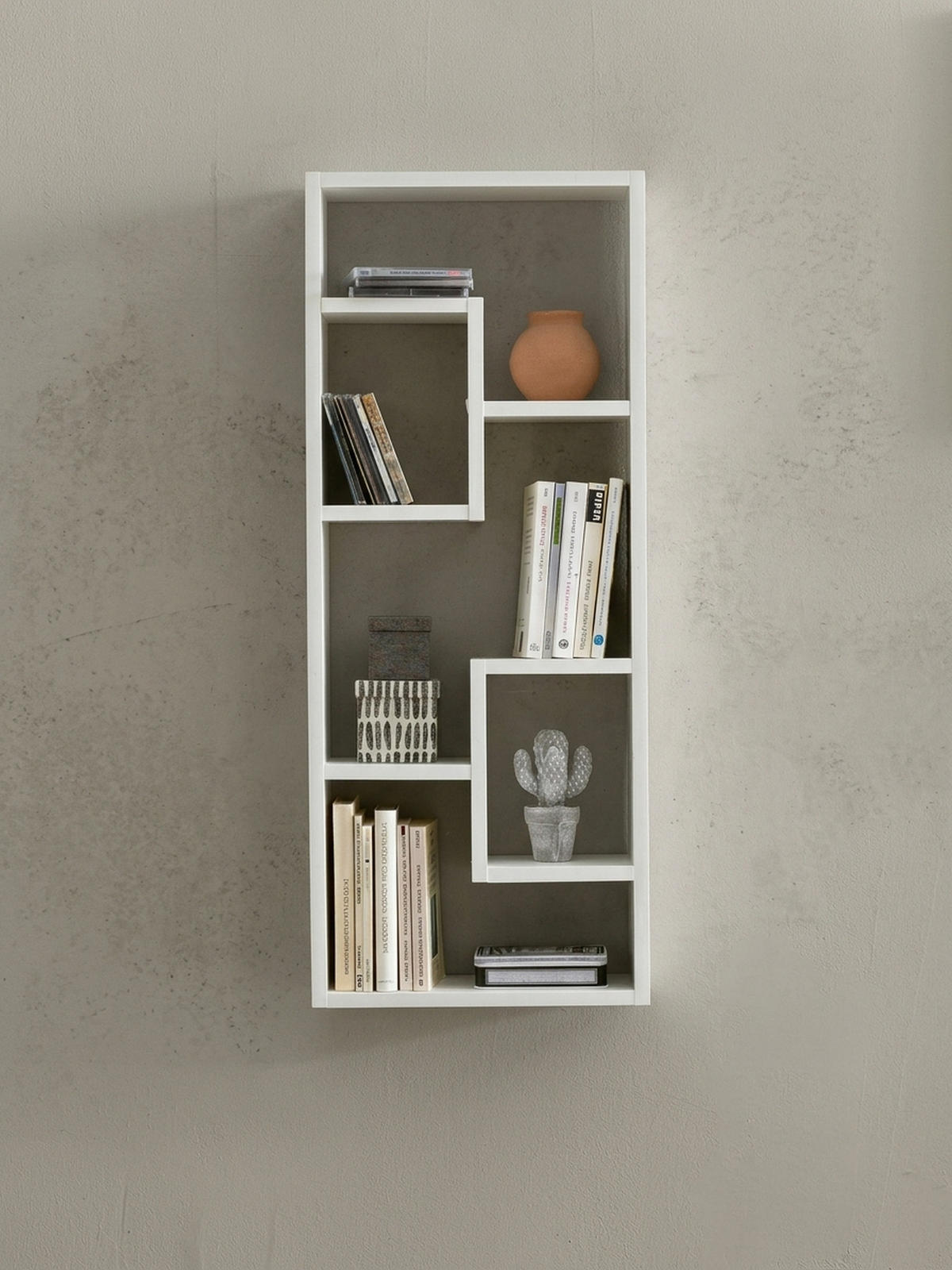 WANDREGAL ITTER Spanplatte Freischwebend Modern, Weiß 36x15x90 cm - Weiß, Holz (36/90/15cm) - KADIMA DESIGN