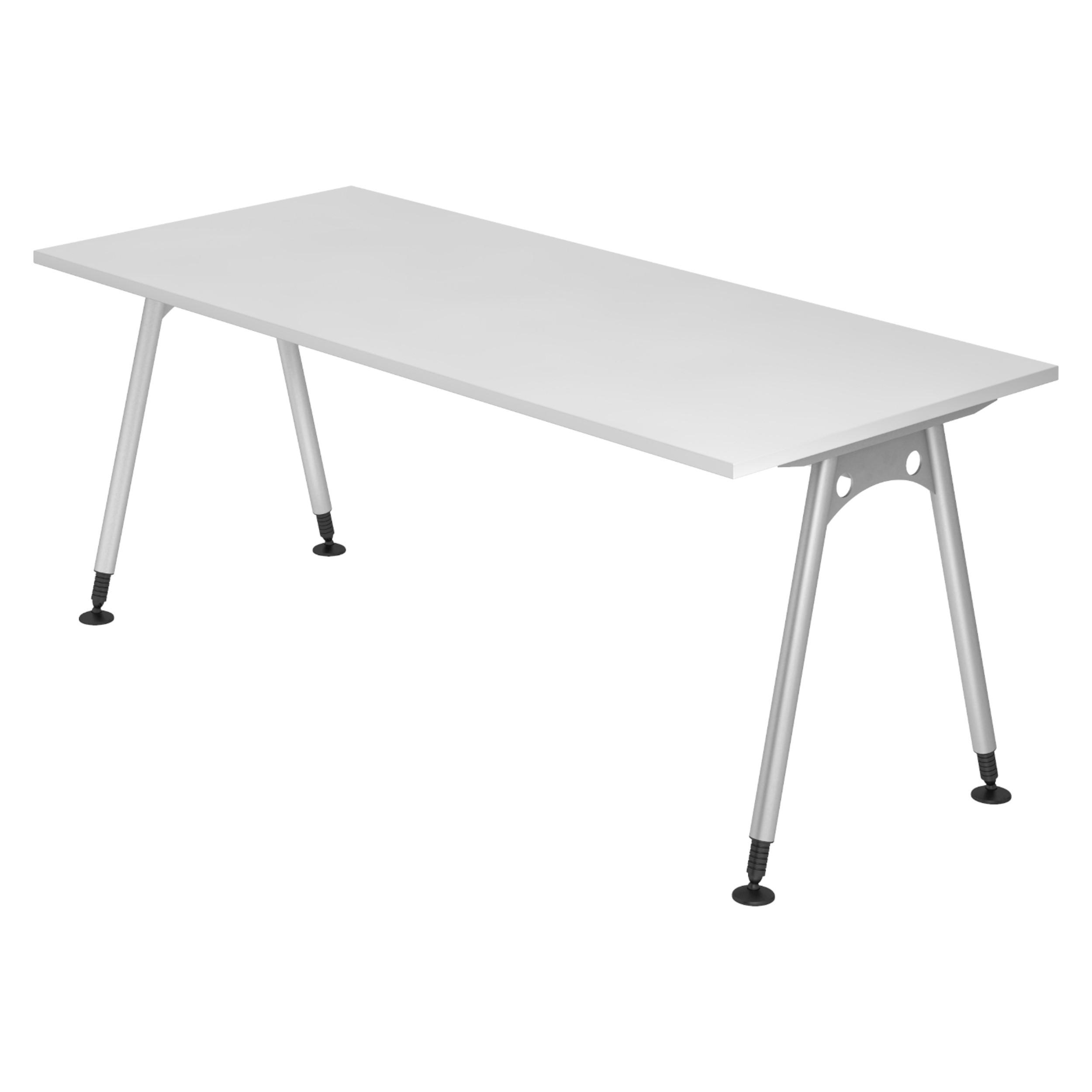 SCHREIBTISCH Serie-A 80/180/72 cm in Weiß - Weiß, Holzwerkstoff (80/180/72cm) - bümö