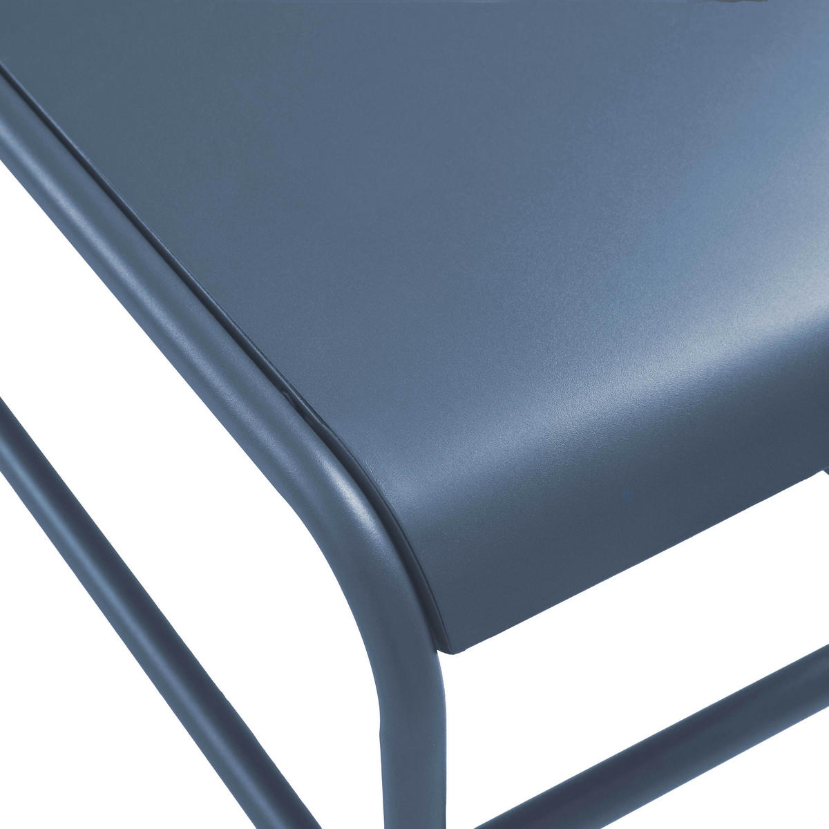 BEISTELLTISCH, pazifikblau - Blau, Metall (85/40/30cm) - Oviala