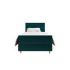 BOXBETT FLO PLUS 90x200 Itaka 39, mit Matratze H3 und Topper, Türkis - Türkis, Holz/Textil (90/200cm) - Bedante