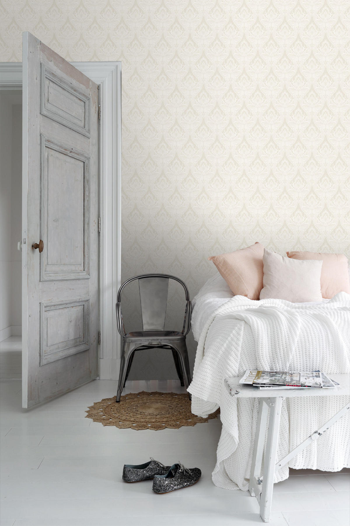 TAPETE Barockmuster 53 cm x 10.05 m - Beige, Papier (53/1000cm) - ESTAhome