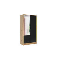 KLEIDERSCHRANK NOA - 120 cm - Eiche Artisan|Schwarz - Schwarz/Eiche Artisan, Holzwerkstoff (102/200/51cm) - ALTDECOR