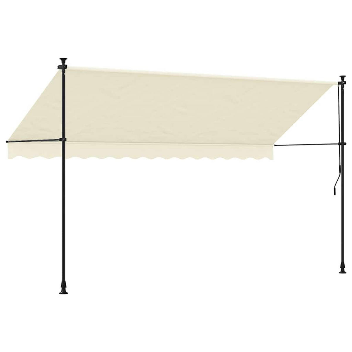 MARKISE Einziehbar Creme 350/150 Cm Stoff Und Stahl - Creme, Textil (150/300/350cm) - vidaXL