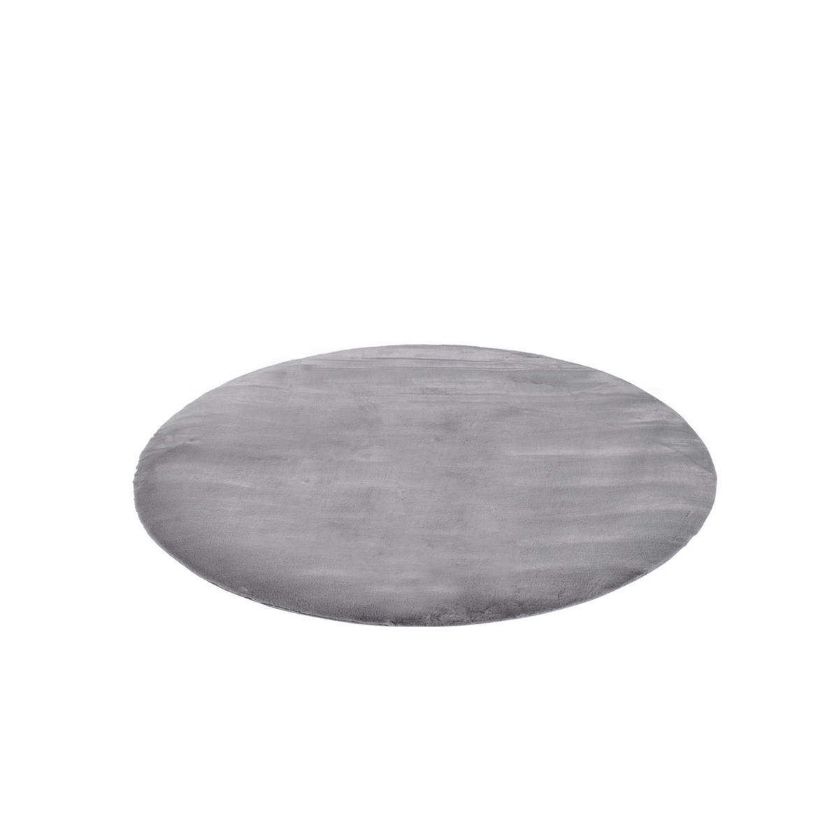 HOCHFLOR-TEPPICH Topia 400 Grau 160 cm Rund - Grau, Textil (160/160cm) - carpet city