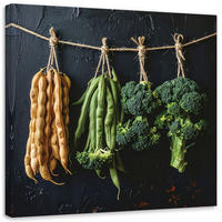 LEINWANDBILD Essen & Trinken 40x40cm - Grün, Textil (40/40cm) - Feeby