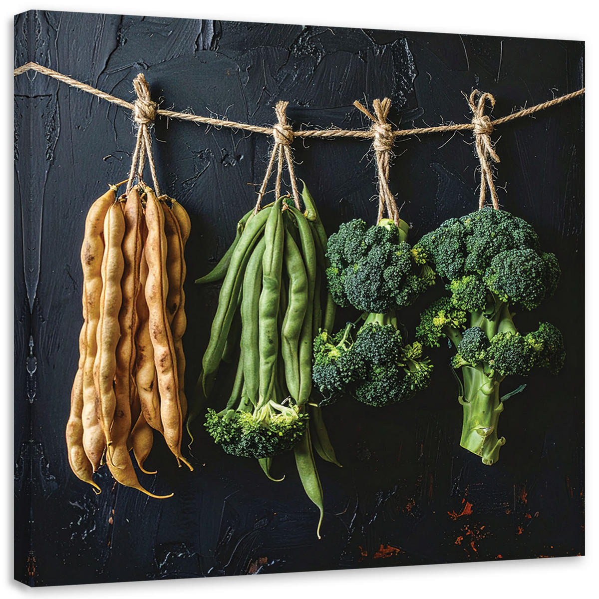 LEINWANDBILD Essen & Trinken 40x40cm - Grün, Textil (40/40cm) - Feeby