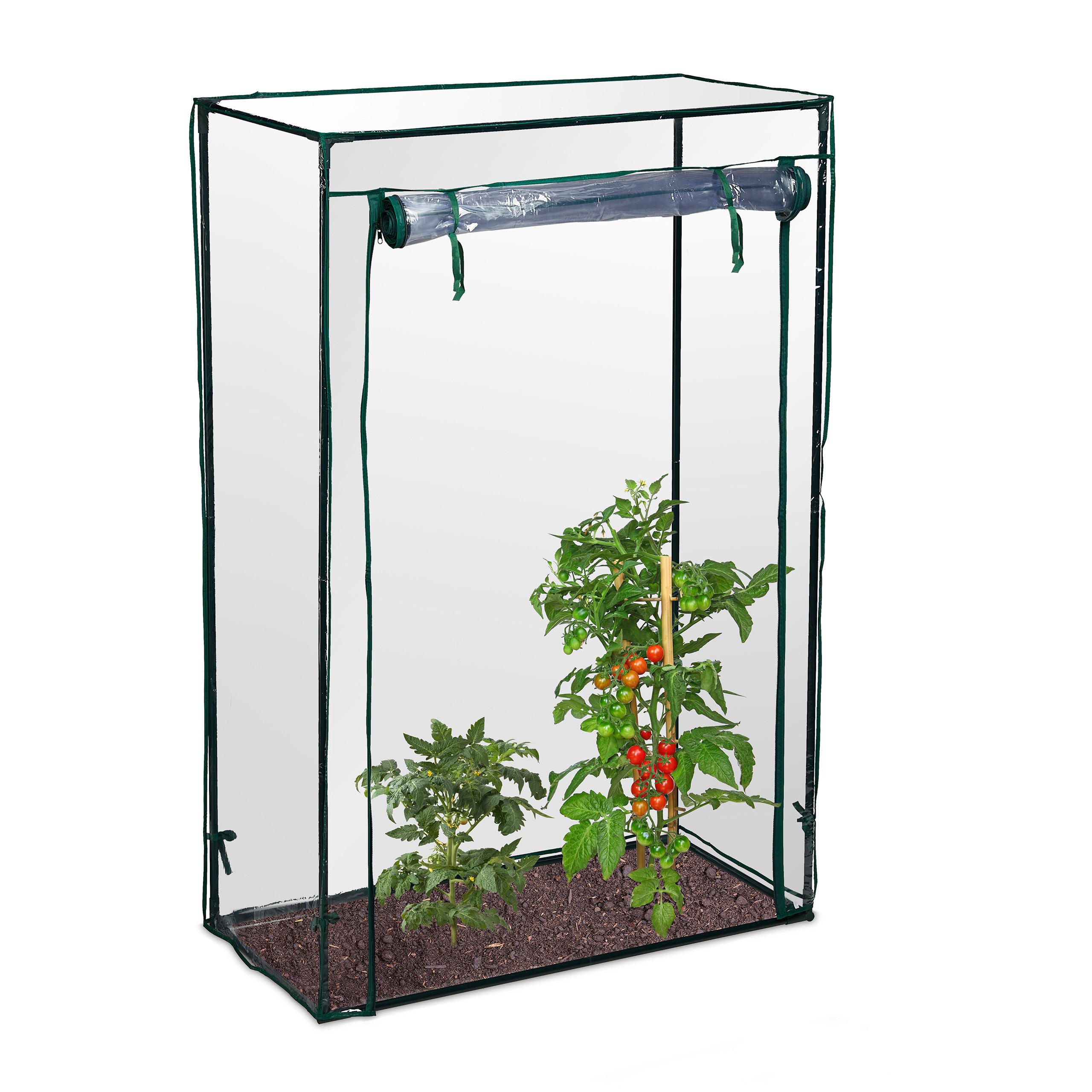 TOMATENGEWÄCHSHAUS - Transparent, Kunststoff/Metall (100/150/50cm) - Relaxdays