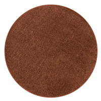 KURZFLORTEPPICH Waschbar, einfarbig, Braun, Ø 120 cm - Braun, Textil (120/120cm) - KADIMA DESIGN