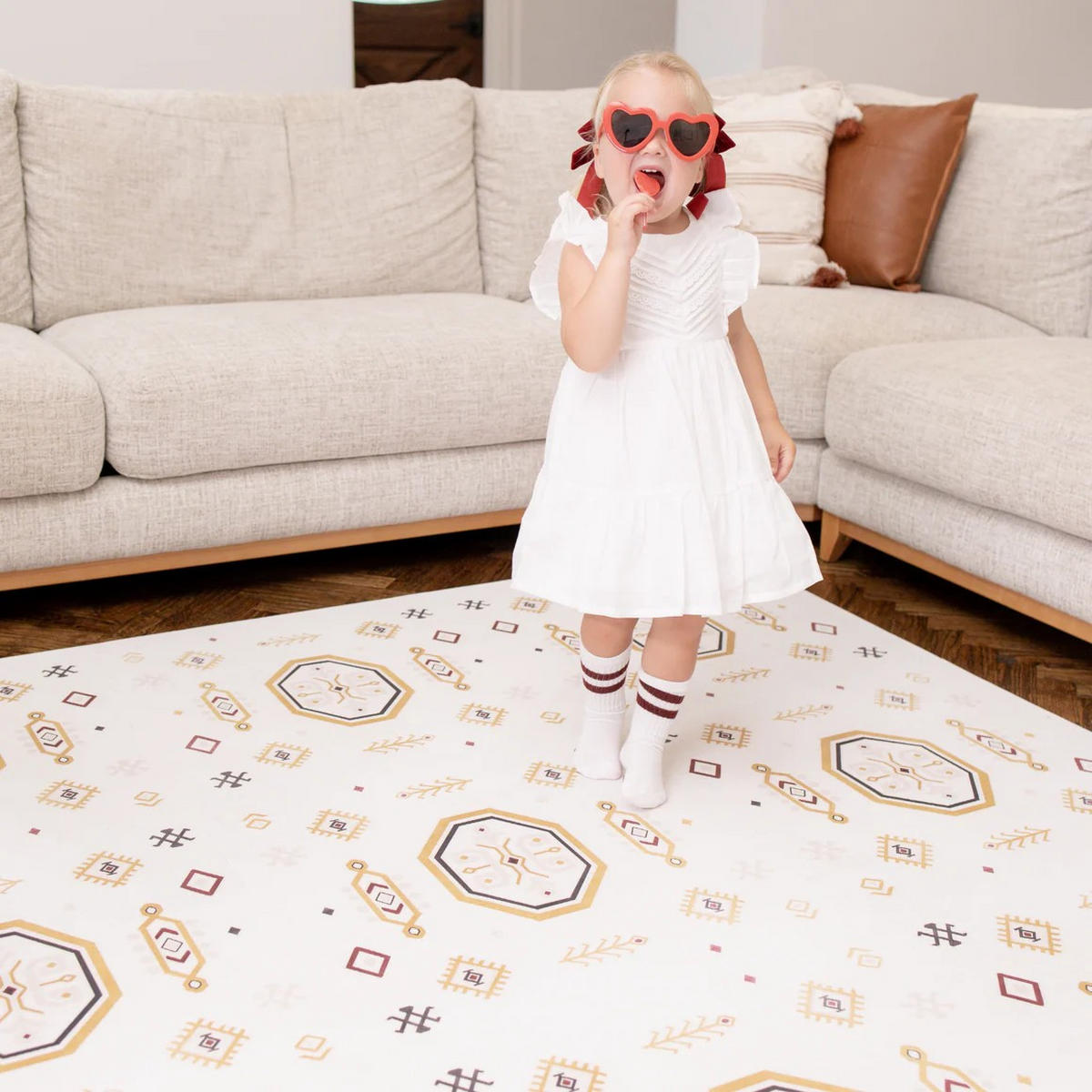 SPIELMATTE Amira Golden Clay braun 120x180 - Braun, Kunststoff (120/180cm)