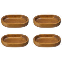 SEIFENSCHALE (4er Set) Acacia - Braun, Holz (9/3.2/14cm) - Butlers