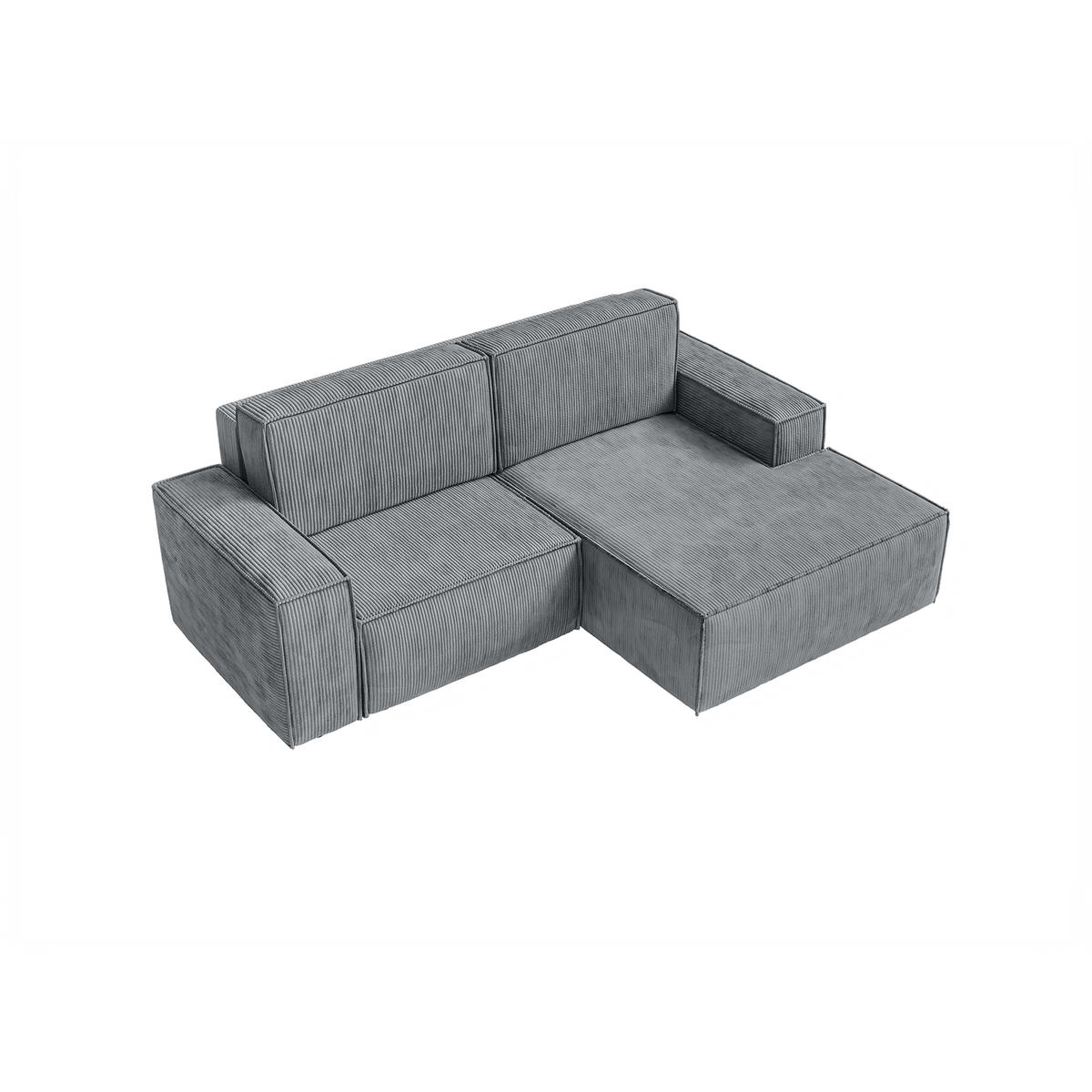 ECKSOFA KOKKO MINI mit Schlaffunktion, Grau - Grau, Textil (240/167cm) - Fedve